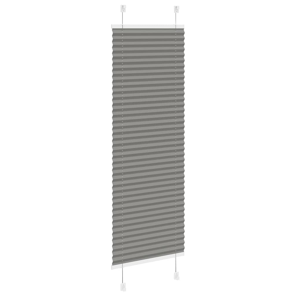 Pleated blind anthracite 45x100 cm fabric width 44.4 cm polyester