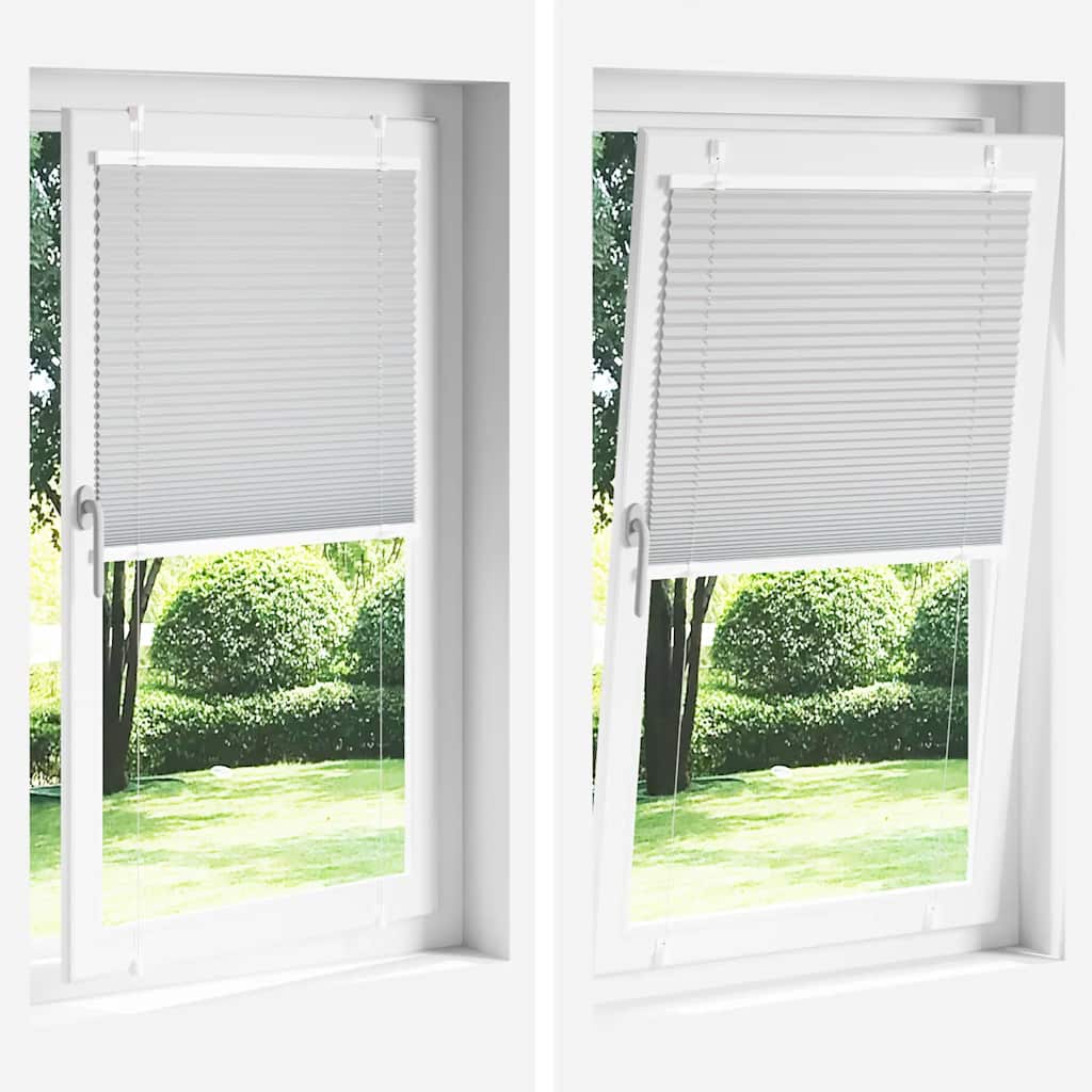 Pleated blind anthracite 45x100 cm fabric width 44.4 cm polyester
