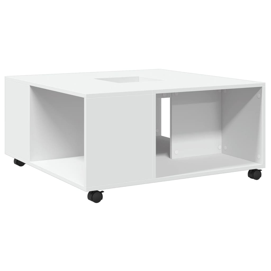 Coffee Table White 80x80x40 cm Wood Material
