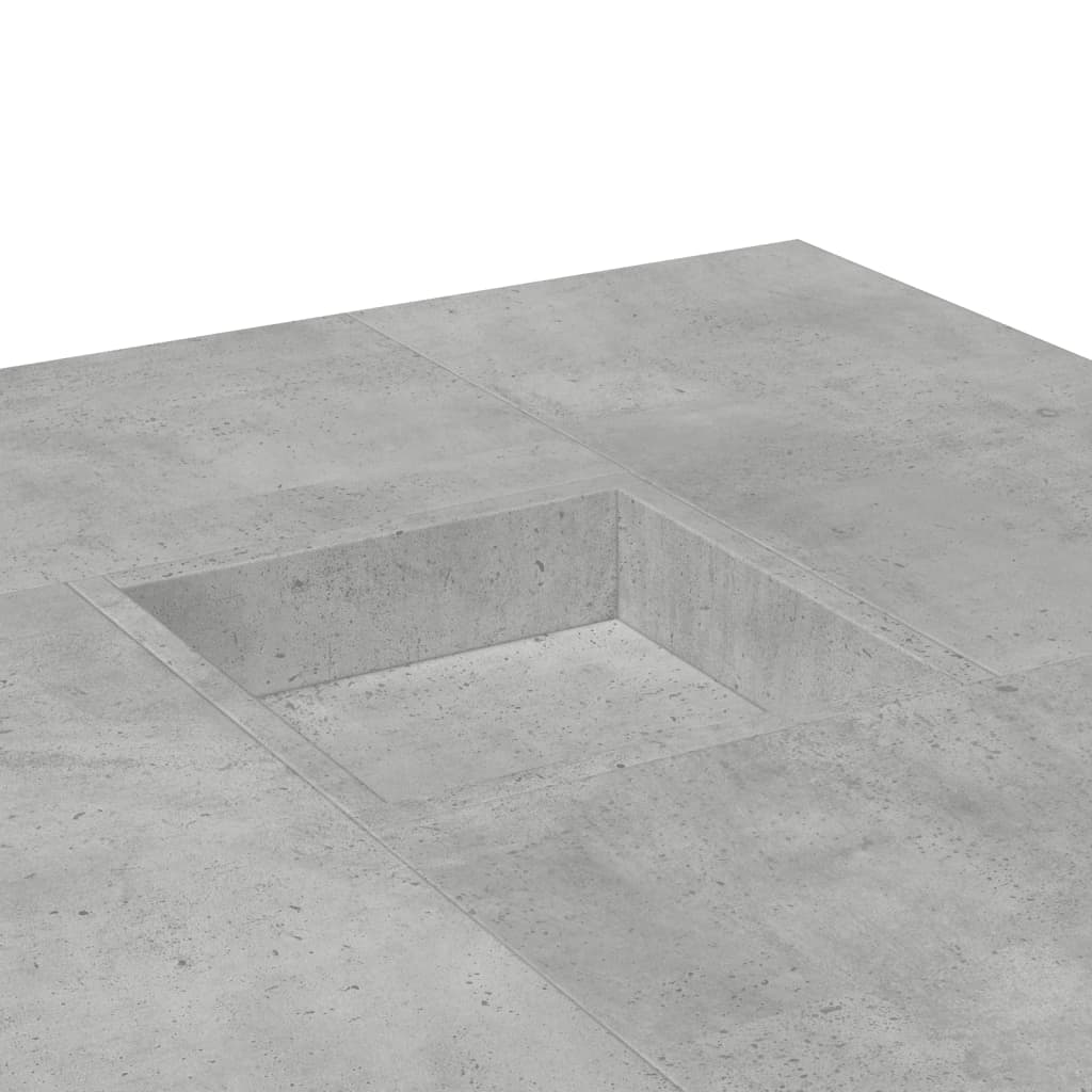 Coffee table concrete grey 80x80x40 cm wood material