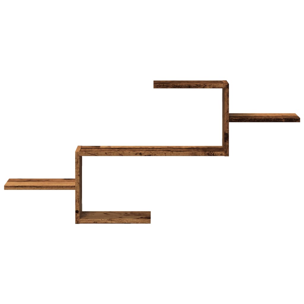 Wall shelf reclaimed wood look 104x15x49 cm wood material