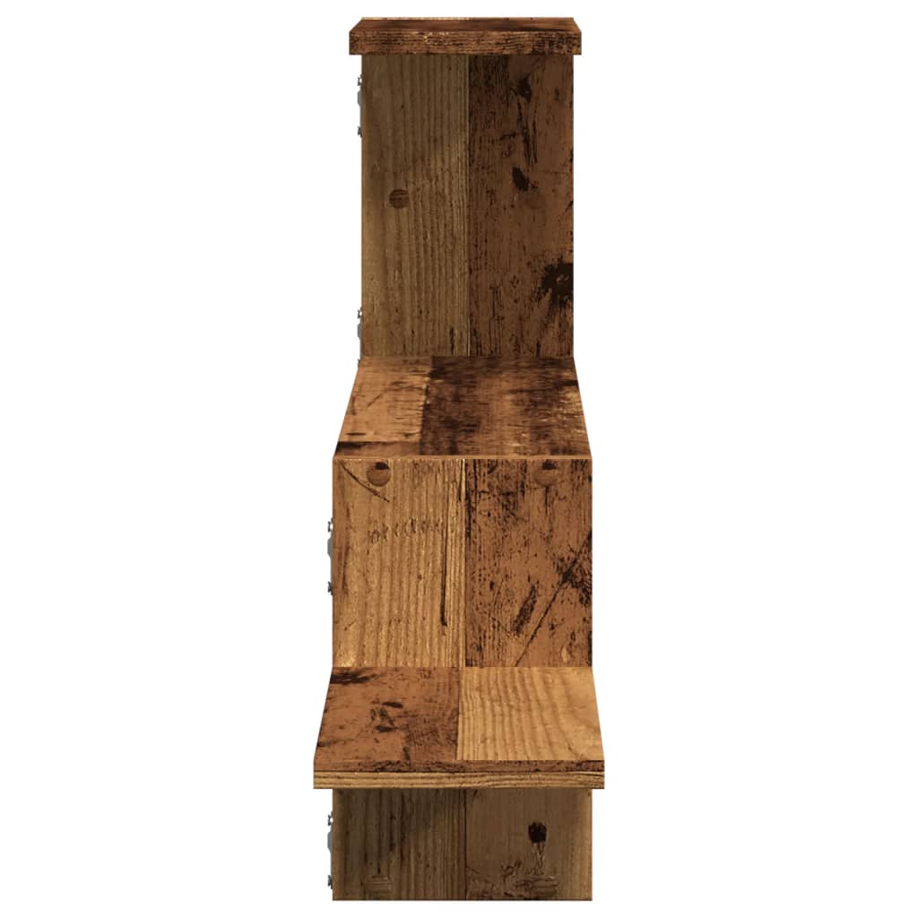 Wall shelf reclaimed wood look 104x15x49 cm wood material