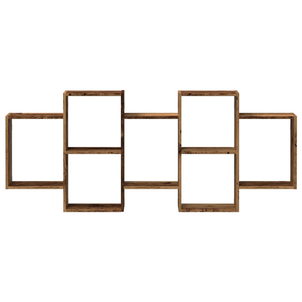 Wall shelf old wood look 159x18x65 cm wood material