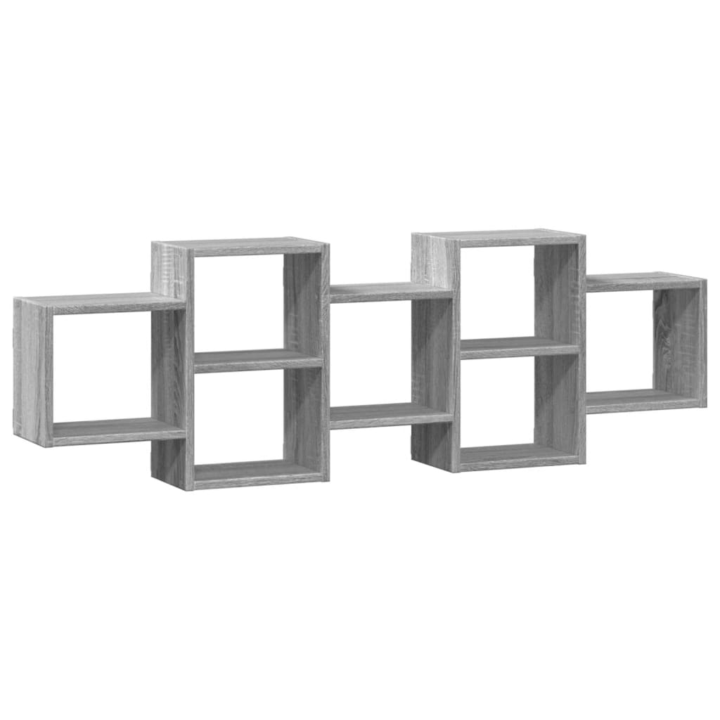 Wall shelf Grey Sonoma 129x18x42 cm wood material