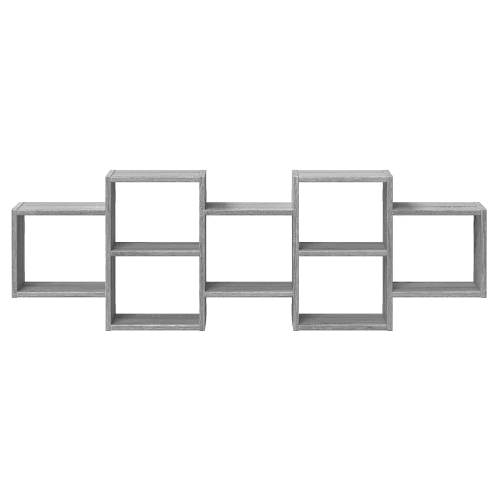 Wall shelf Grey Sonoma 129x18x42 cm wood material