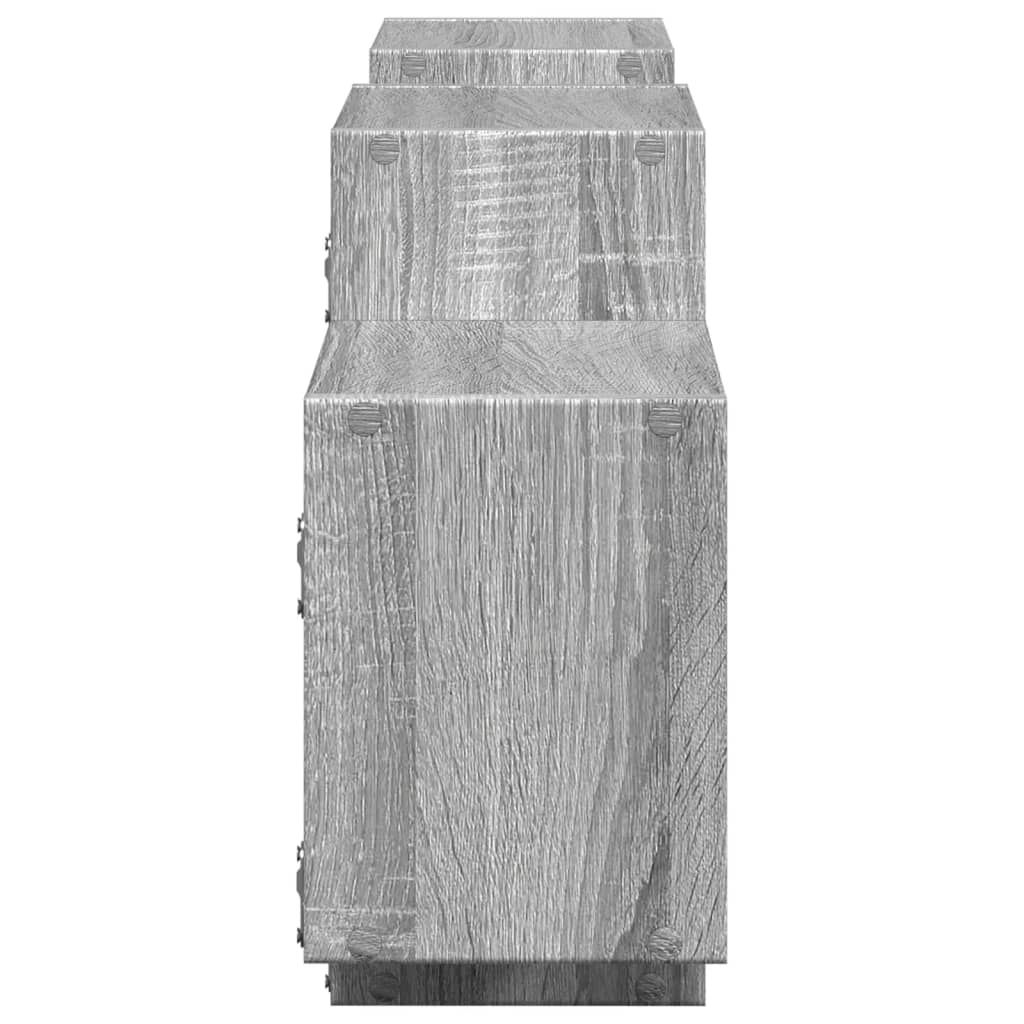 Wall shelf Grey Sonoma 129x18x42 cm wood material
