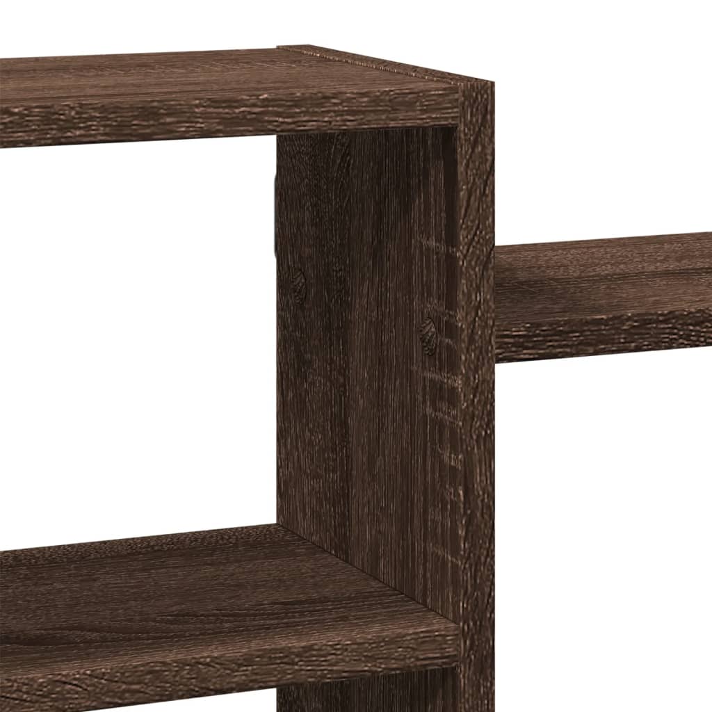 Wall shelf brown oak look 129x18x42 cm wood material