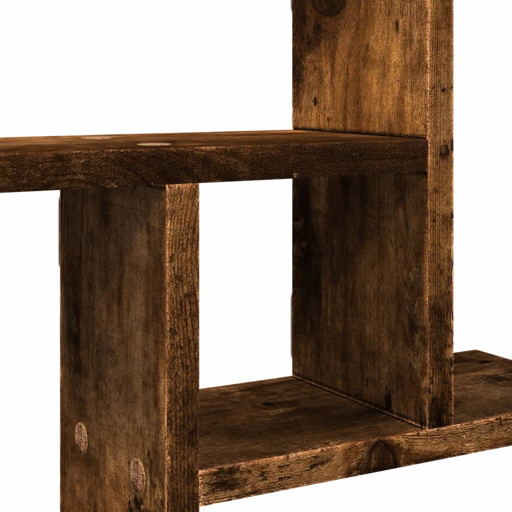 Wall shelves 2 pcs. Smoked oak 38x12x38 cm wood material