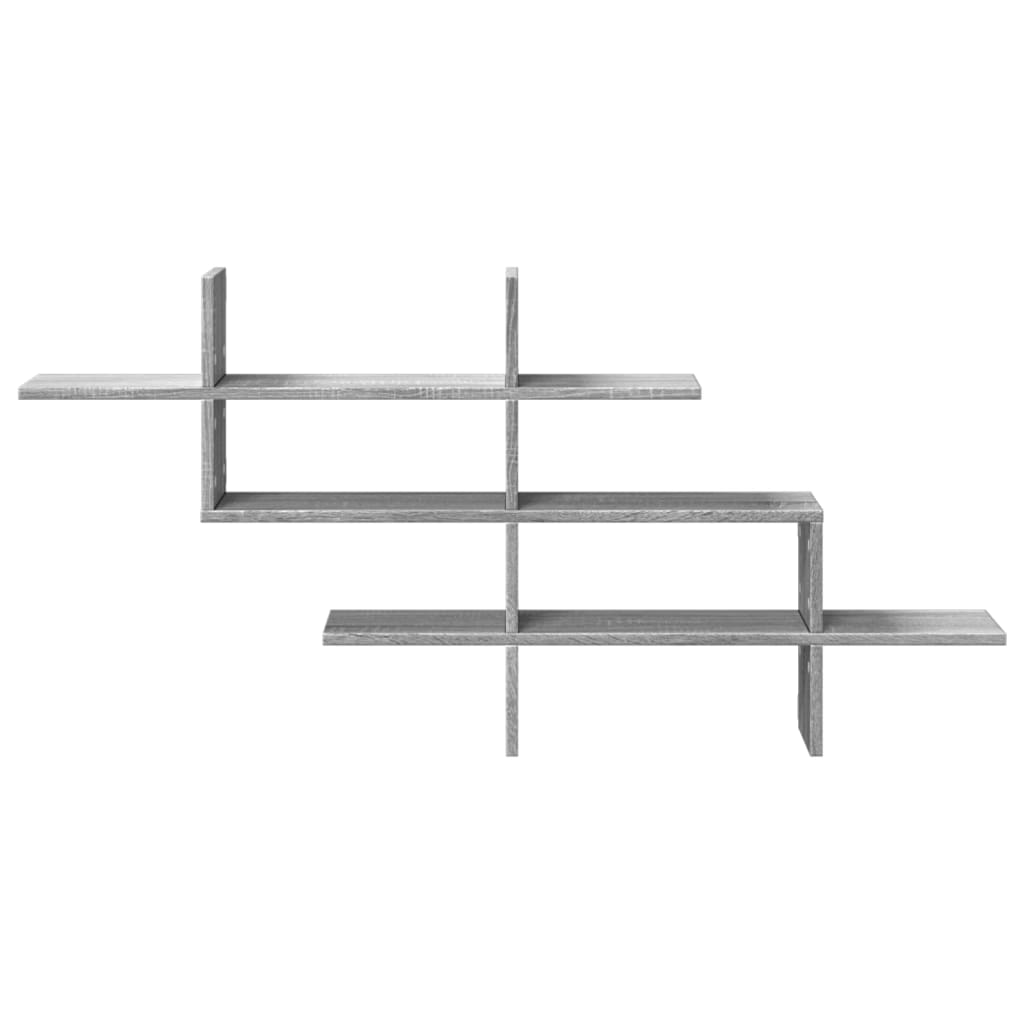 Wall shelf gray Sonoma 124.5x18x60.5 cm wood material