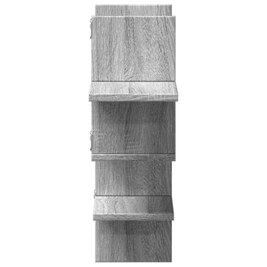 Wall shelf gray Sonoma 124.5x18x60.5 cm wood material