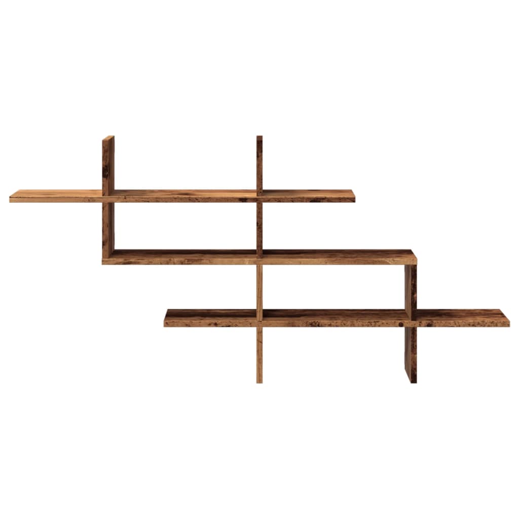 Wall shelf old wood look 124.5x18x60.5 cm wood material