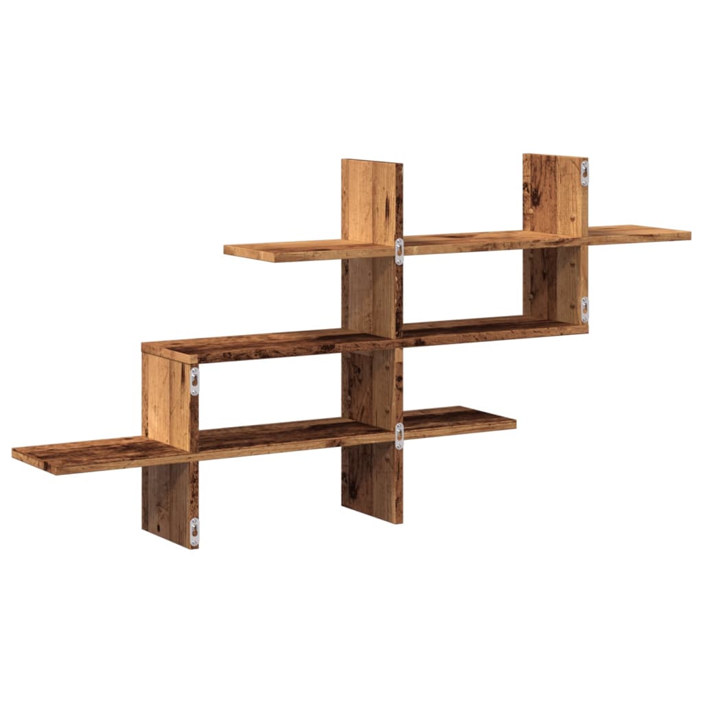 Wall shelf old wood look 124.5x18x60.5 cm wood material