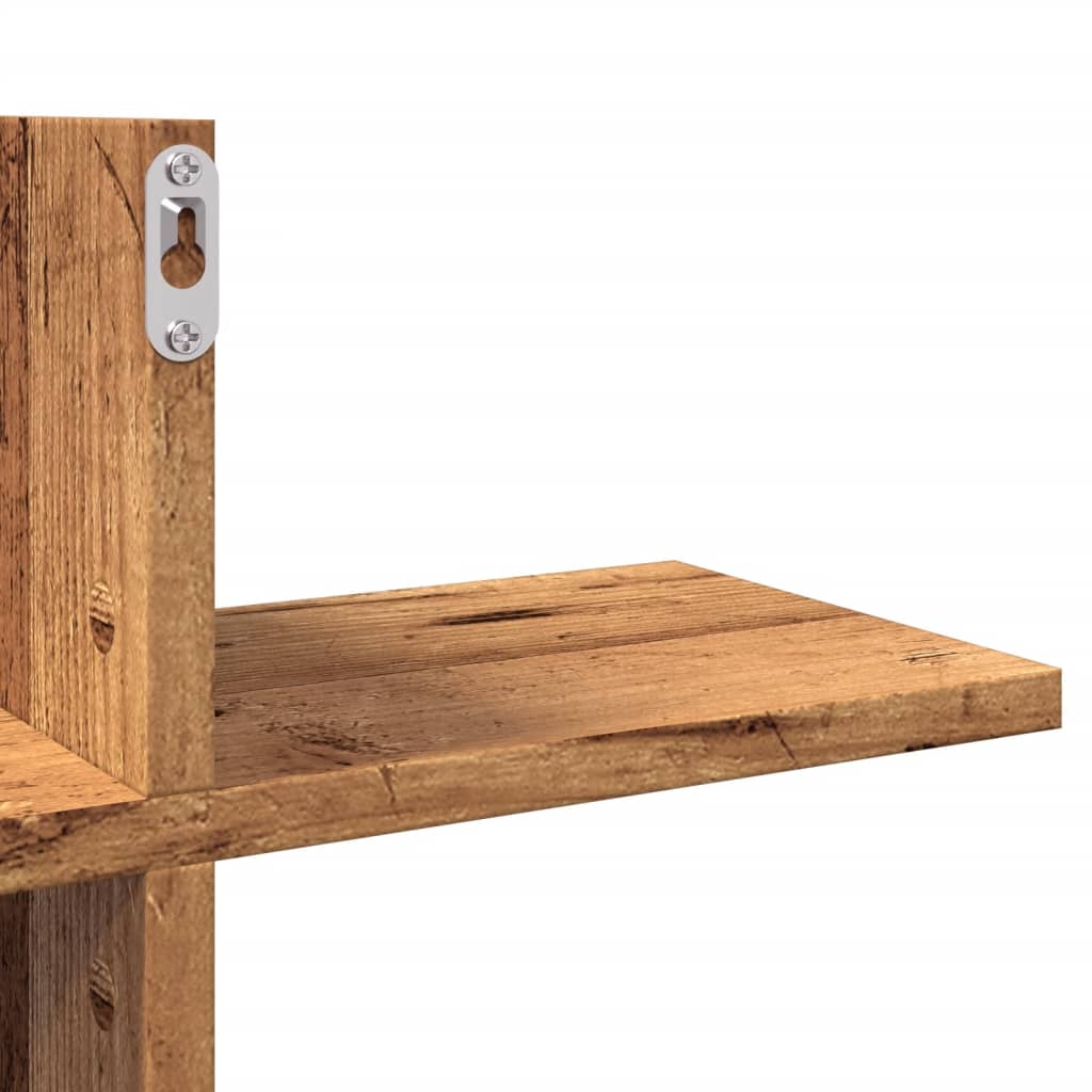 Wall shelf old wood look 124.5x18x60.5 cm wood material