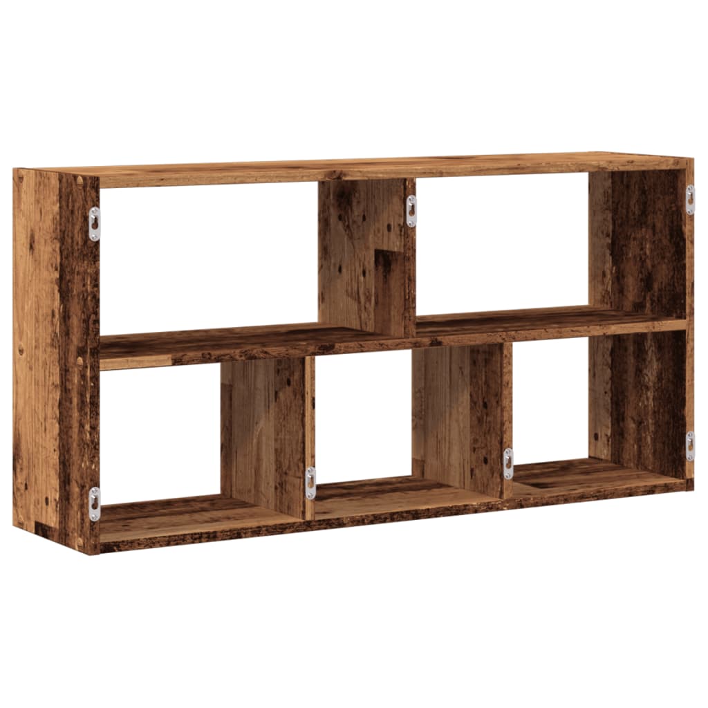 Wall shelf old wood look 100x25x50 cm wood material