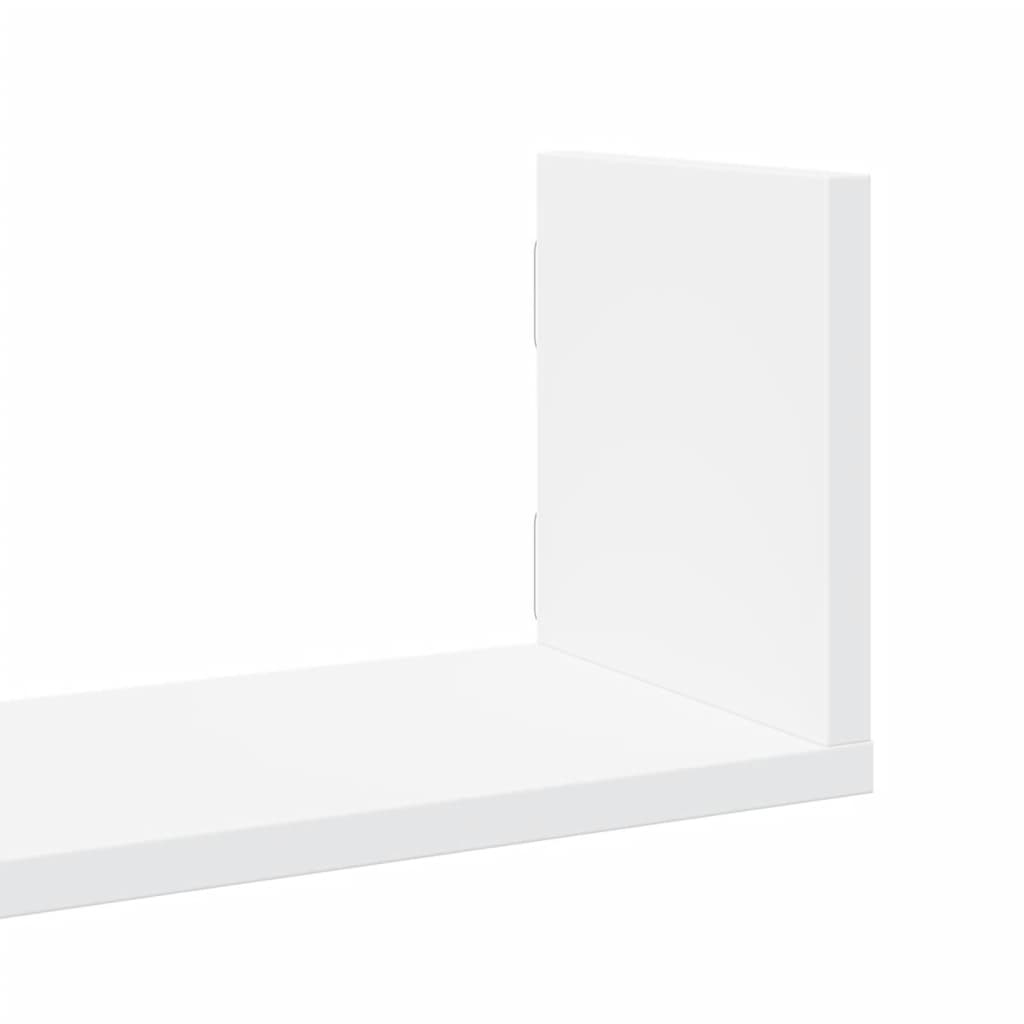 Wall shelves 3 pcs. White 58x18x18 cm wood material