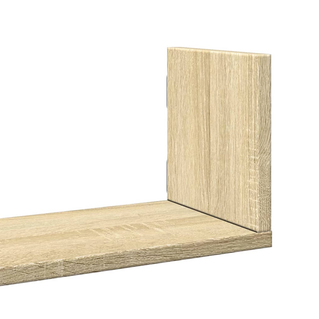 Wall shelves 3 pcs. Sonoma oak 58x18x18 cm wood material