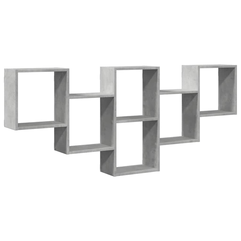 Wall shelf concrete grey 159x18x66 cm wood material