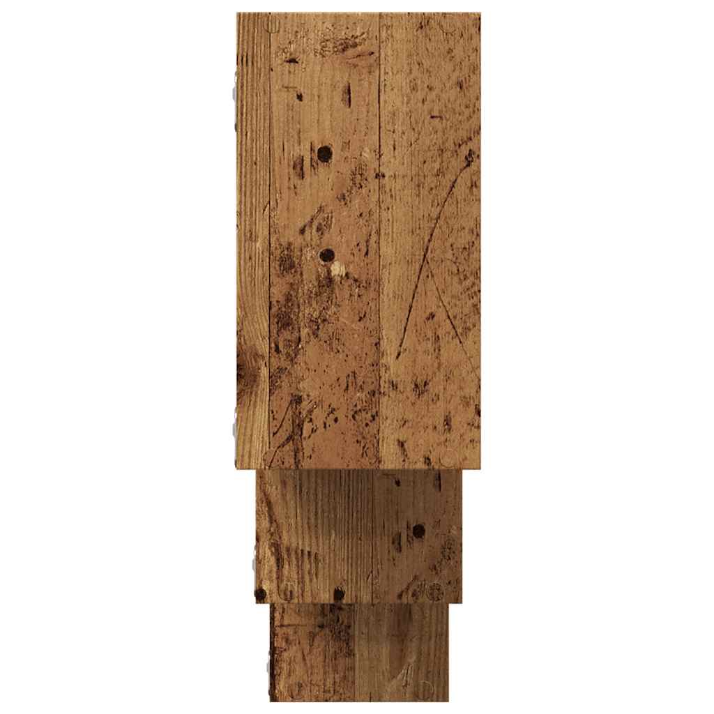 Wall shelf reclaimed wood look 159x18x66 cm wood material