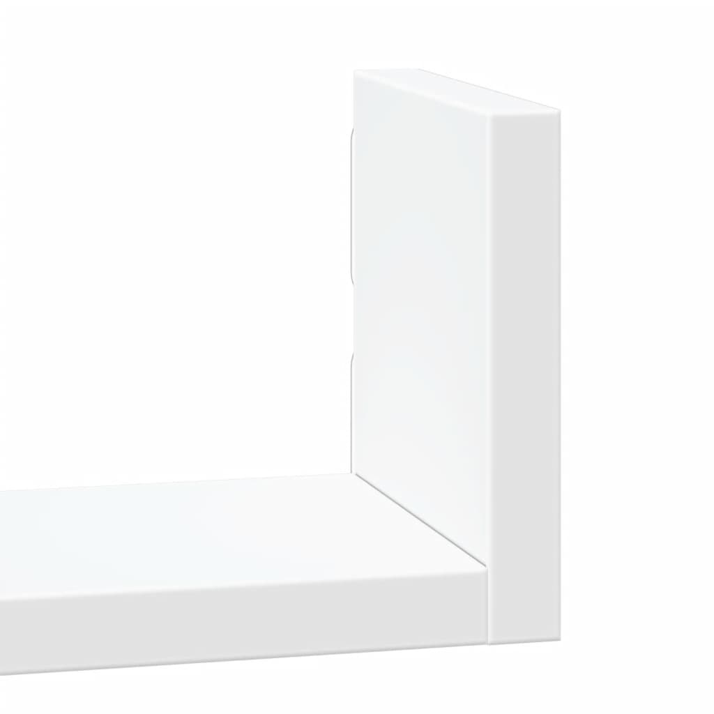 Wall shelf 3 pcs. White wood material