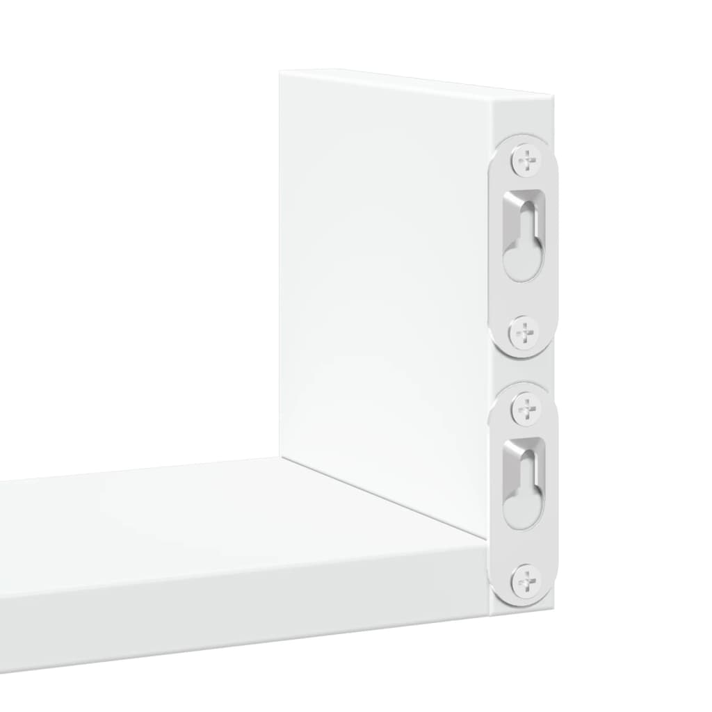 Wall shelf 3 pcs. White wood material