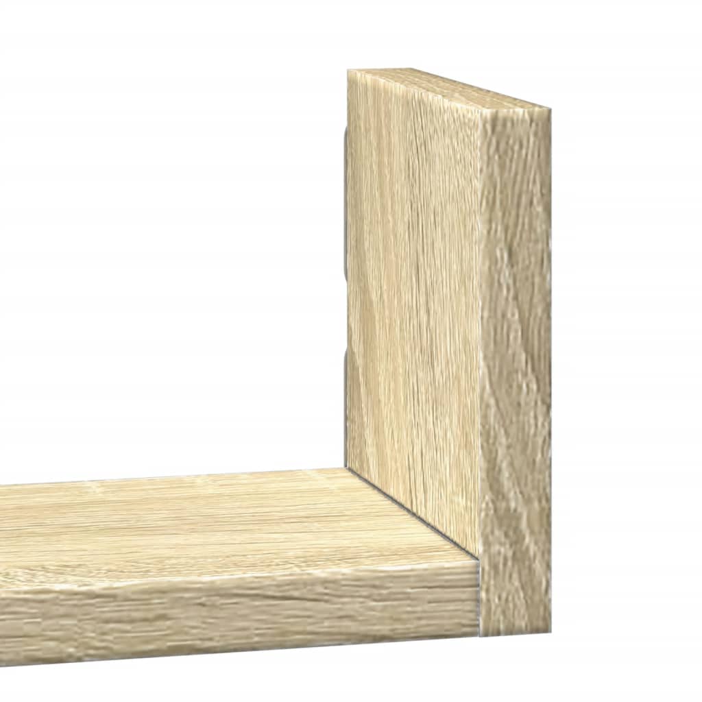Wall shelf 3 pcs. Sonoma oak wood material