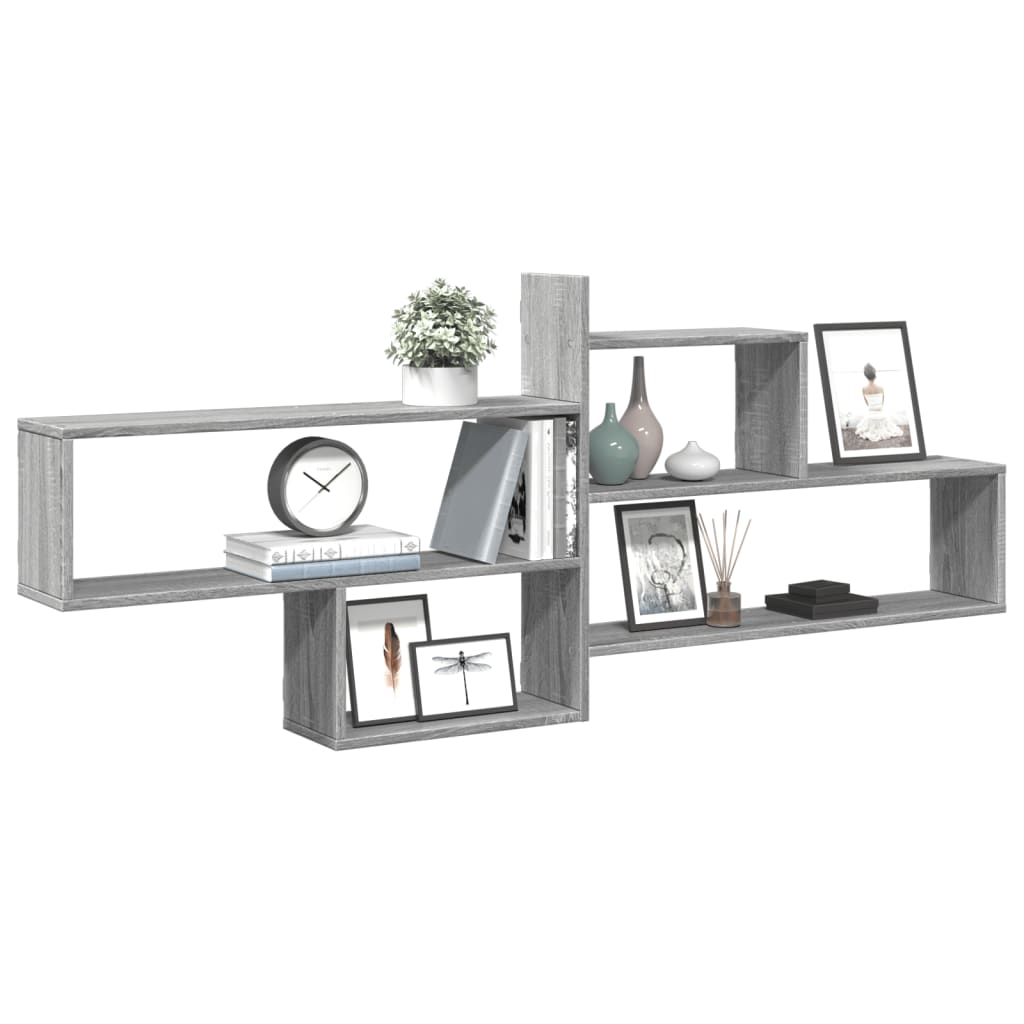 Wall shelf Grey Sonoma 167.5x18x68 cm wood material