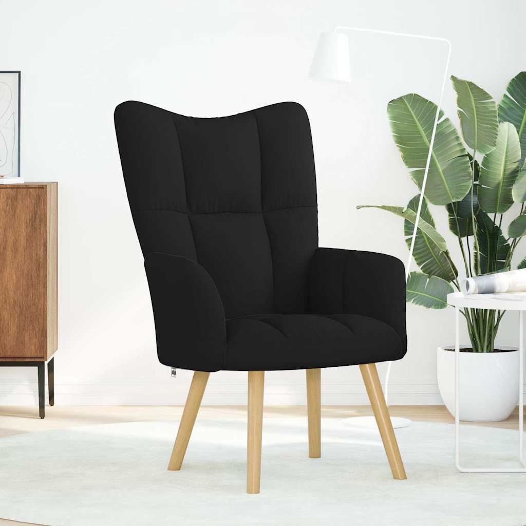 Fauteuil de relaxation tissu noir