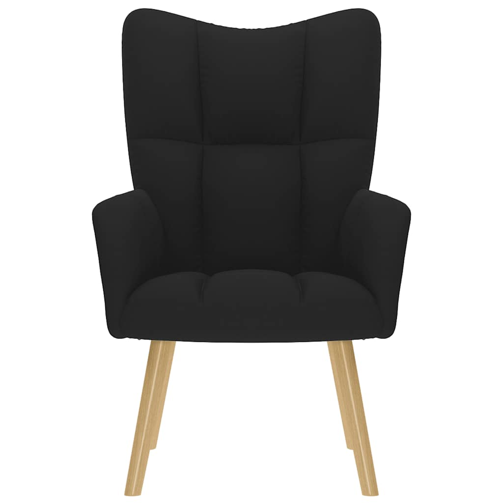 Fauteuil de relaxation tissu noir