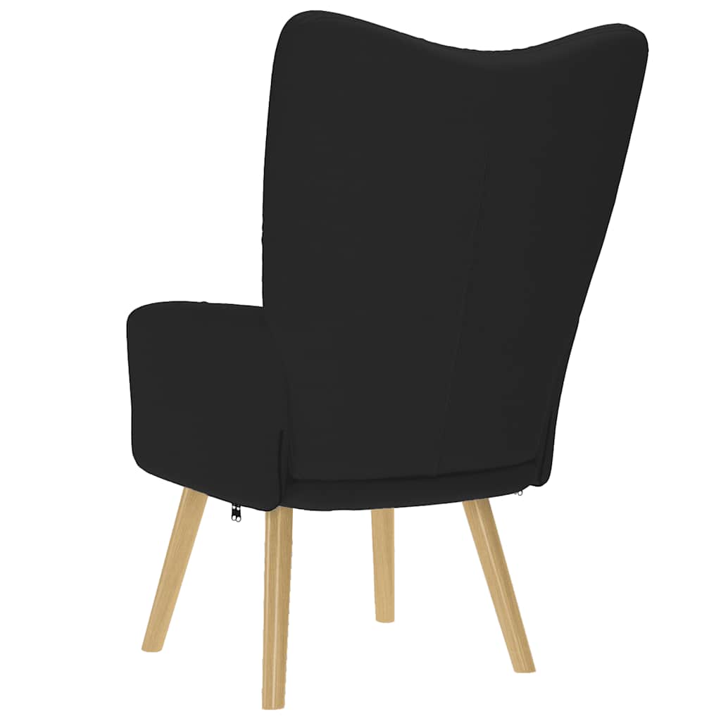 Fauteuil de relaxation tissu noir
