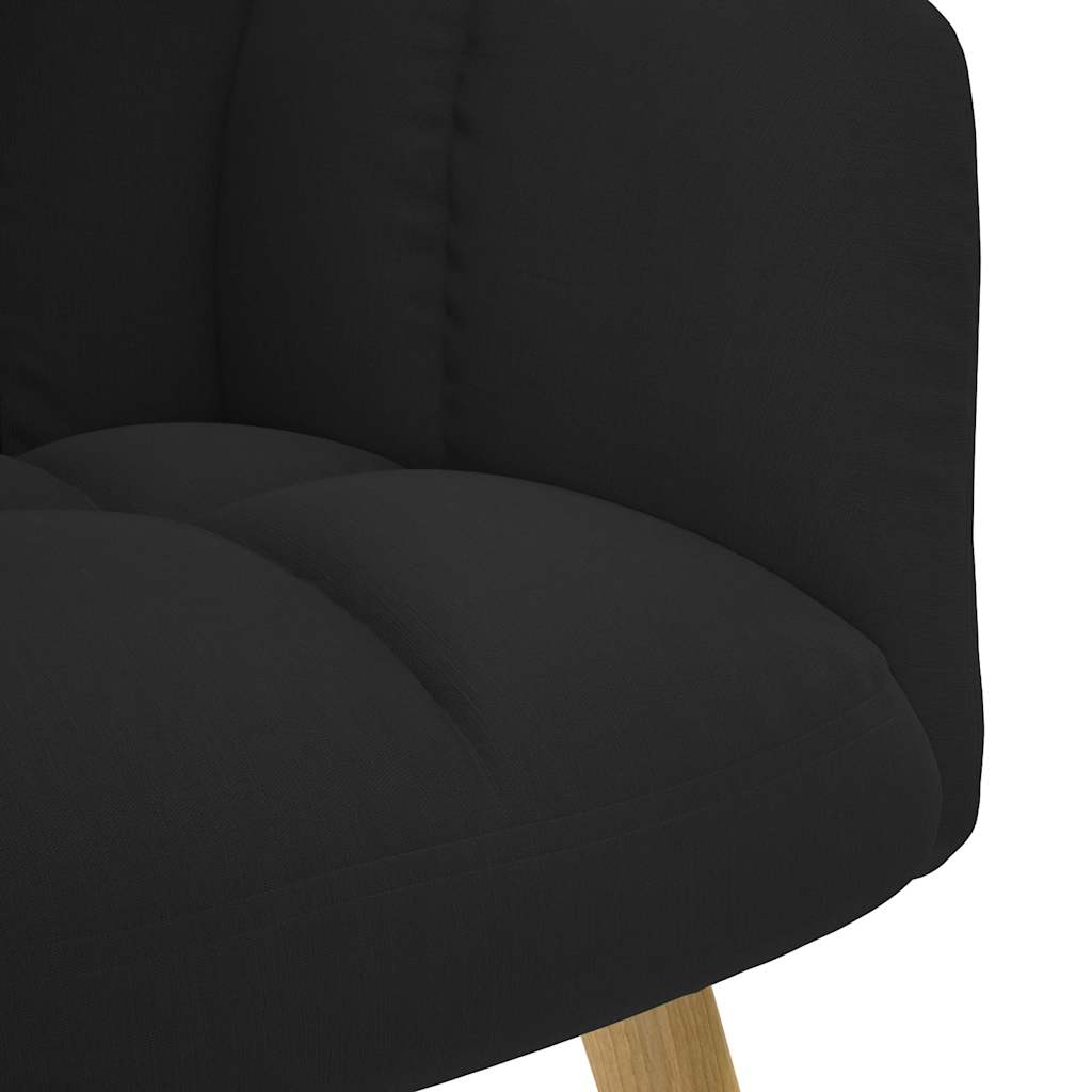 Fauteuil de relaxation tissu noir