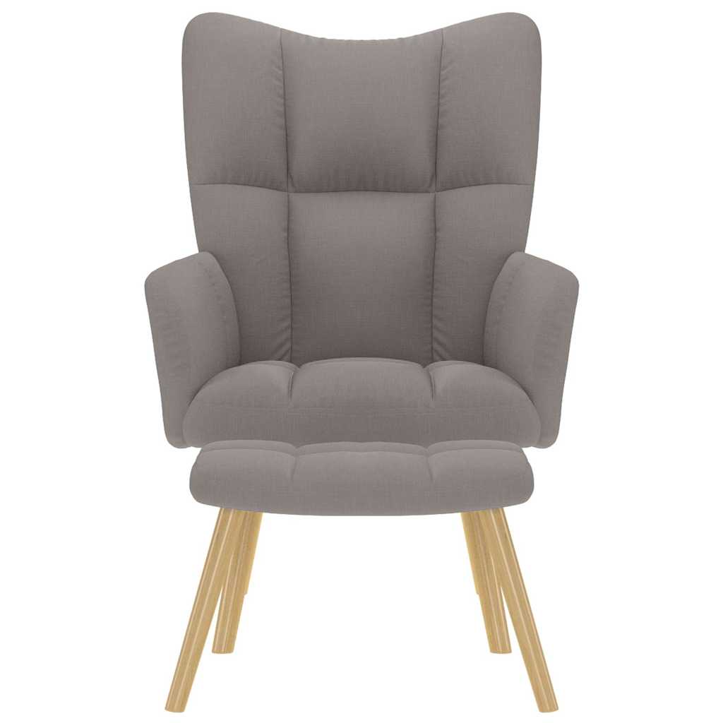Relaxsessel mit Hocker Taupe Stoff