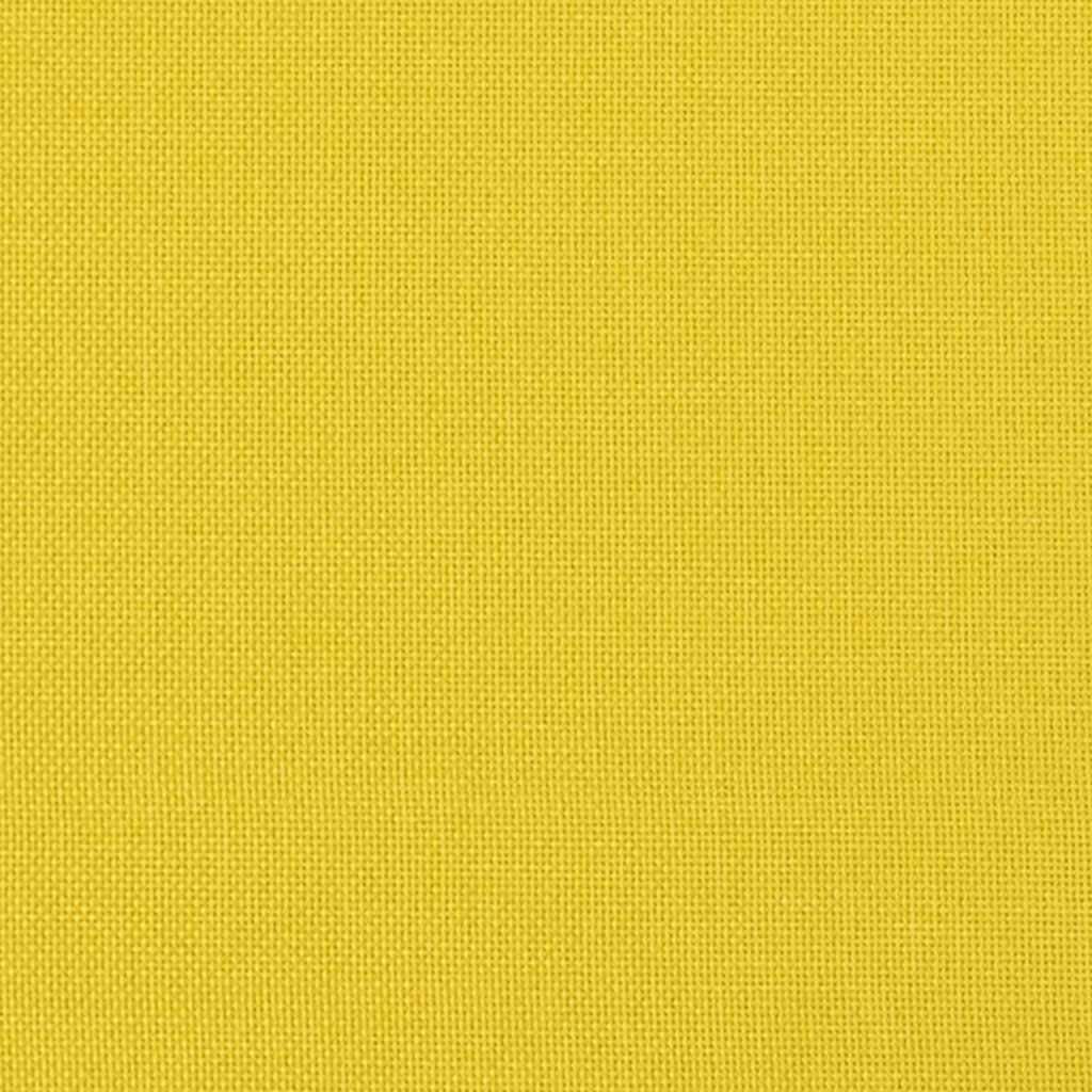Fauteuil relax avec tabouret en tissu jaune clair