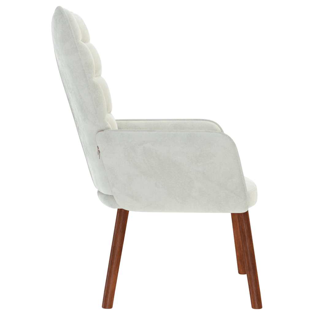 Fauteuil de relaxation velours gris clair