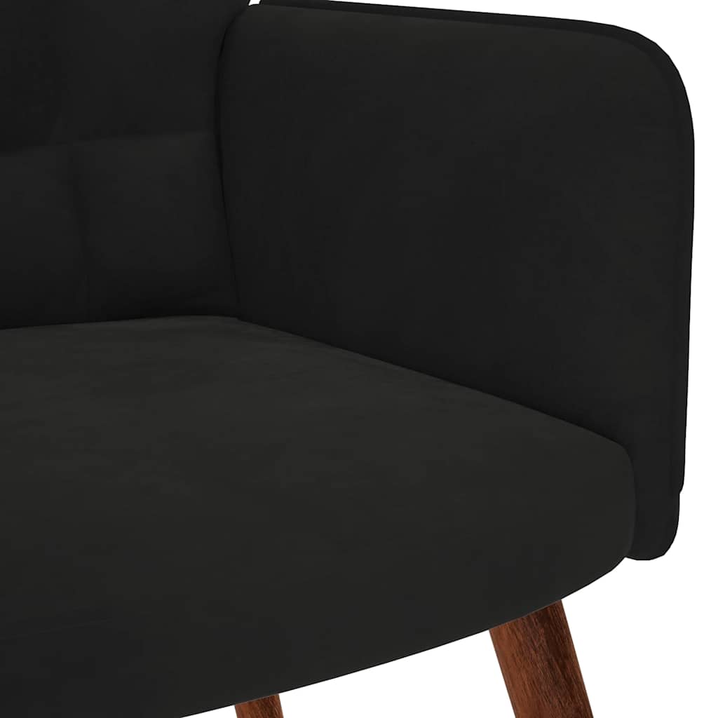 Fauteuil inclinable en velours noir