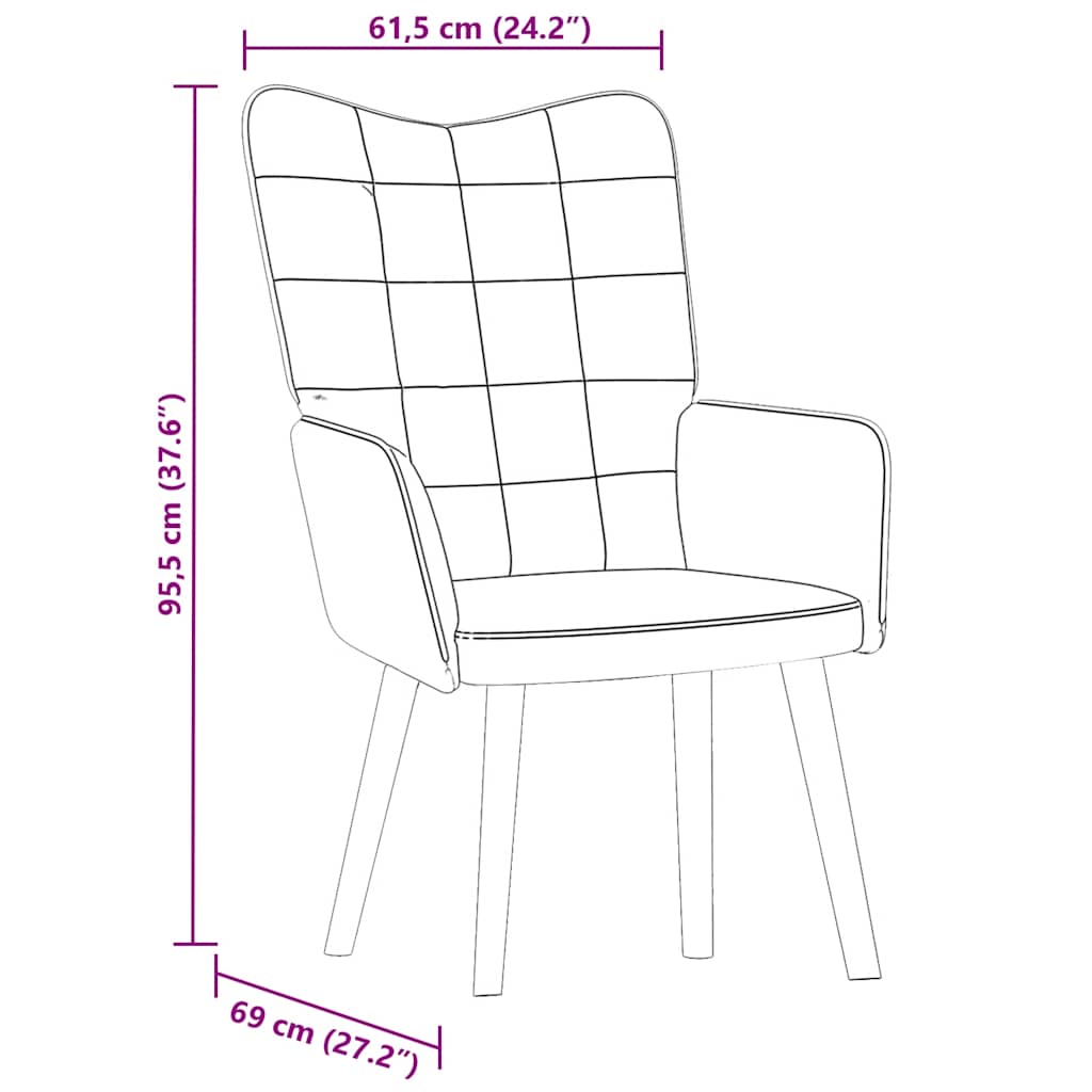 Fauteuil inclinable en velours noir