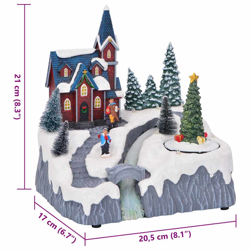 Weihnachtsdorf Dekoration Mehrfarbig 20,5 x 17 x 21 cm