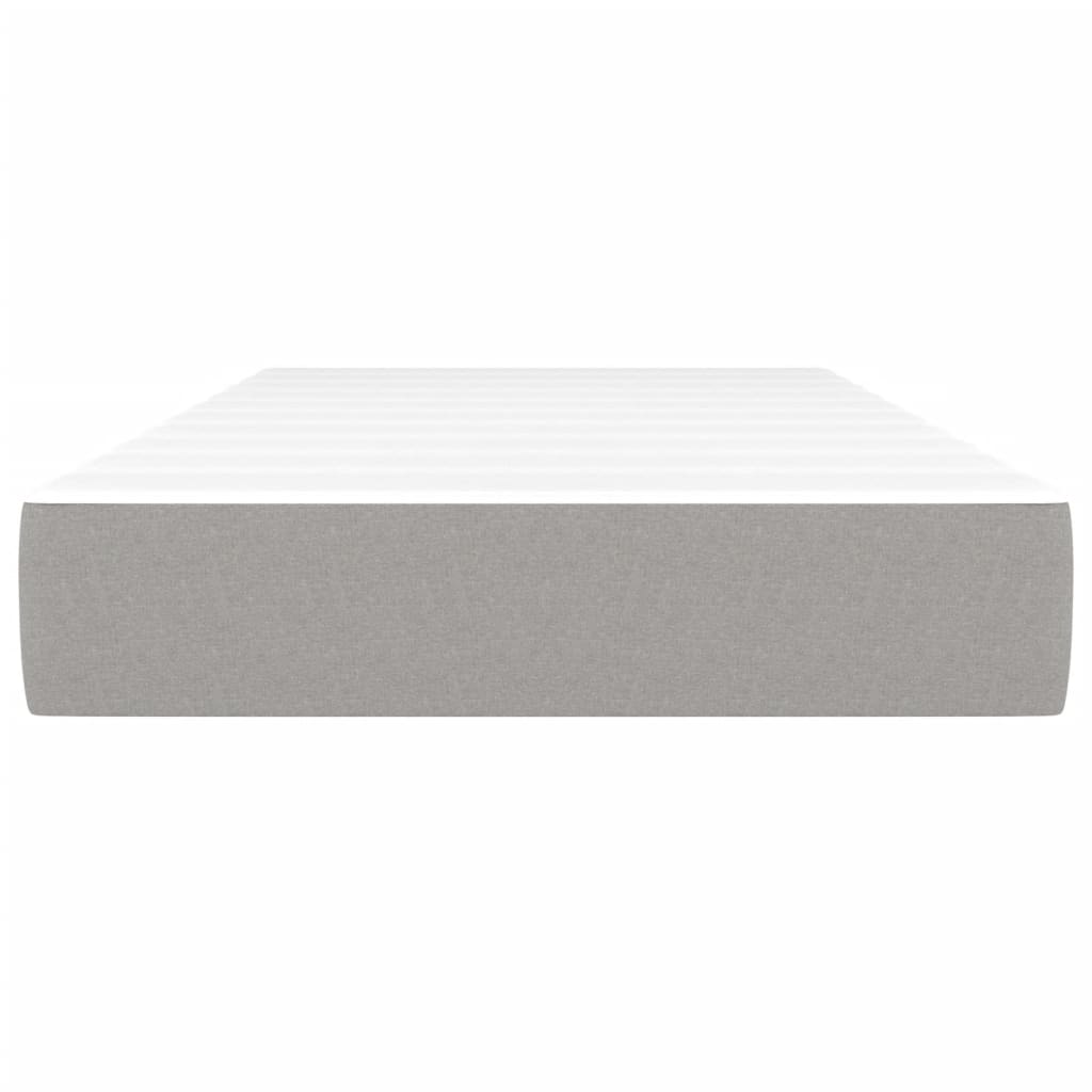 Pocket spring mattress for children light grey 80x160 cm fabric
