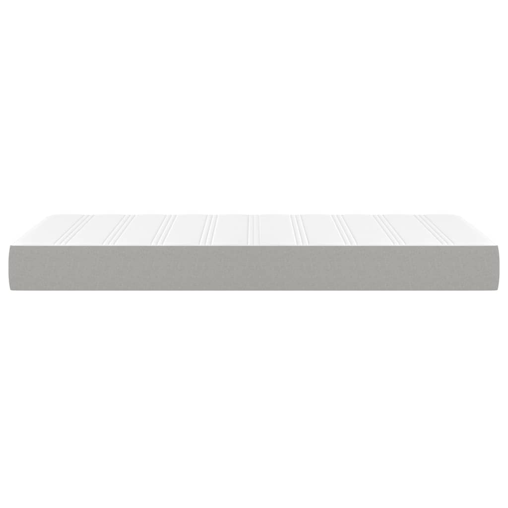 Pocket spring mattress for children light grey 80x160 cm fabric