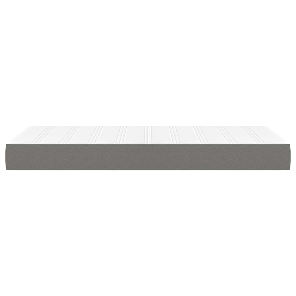Taschenfederkernmatratze für Kinder Dunkelgrau 80x160 cm Stoff