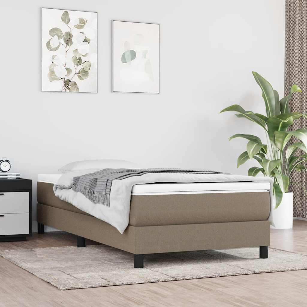 Taschenfederkernmatratze für Kinder Taupe 80x160 cm Stoff