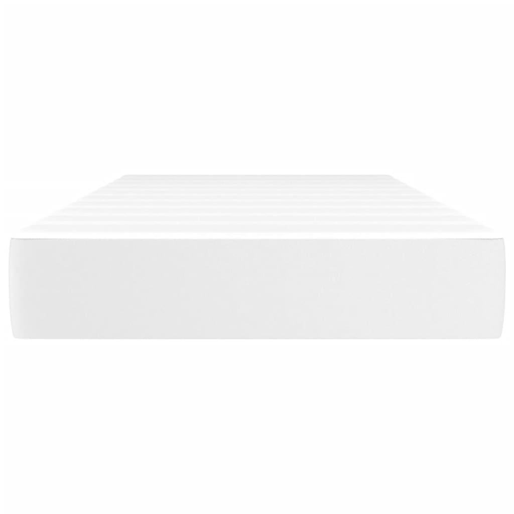 Pocket spring mattress for children white 80x160 cm artificial leather
