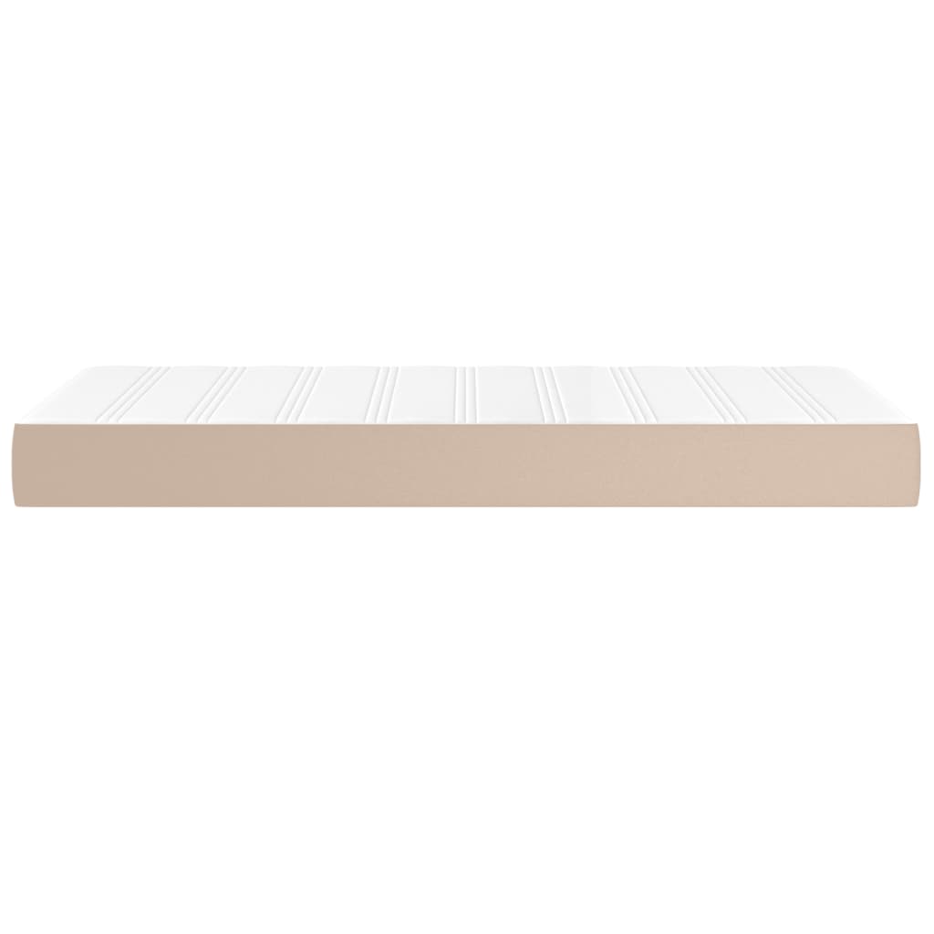 Pocket spring mattress for children light brown 80x160 artificial leather