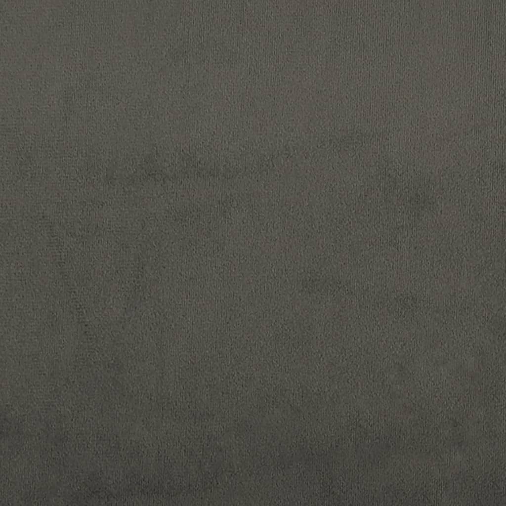 Pocket spring mattress for children dark grey 80x160 cm velvet