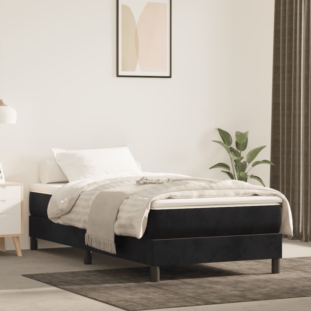 Pocket spring mattress for children Black 80x160 cm Velvet