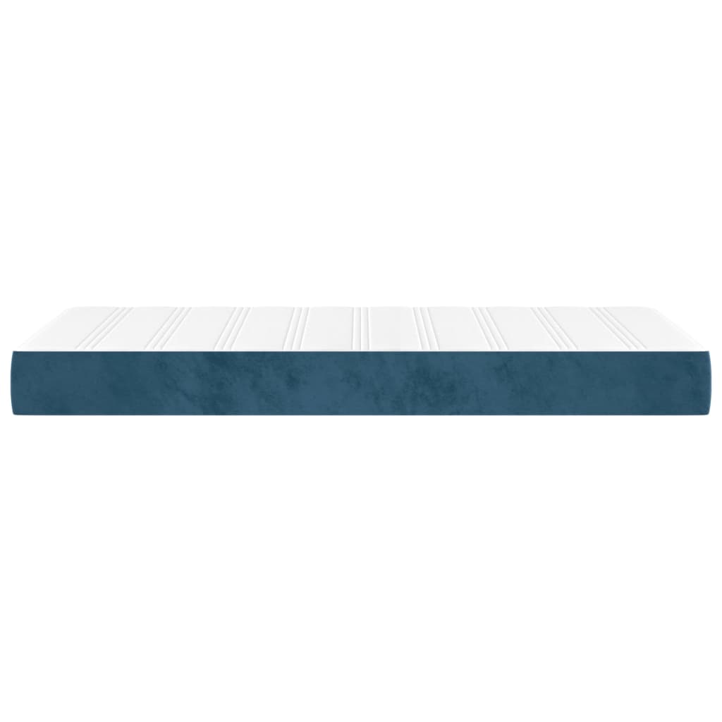 Pocket spring mattress for children blue 80x160 cm velvet