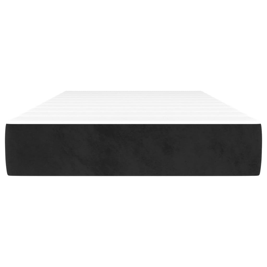 Pocket Spring Mattress Black 90x210x20 cm Velvet