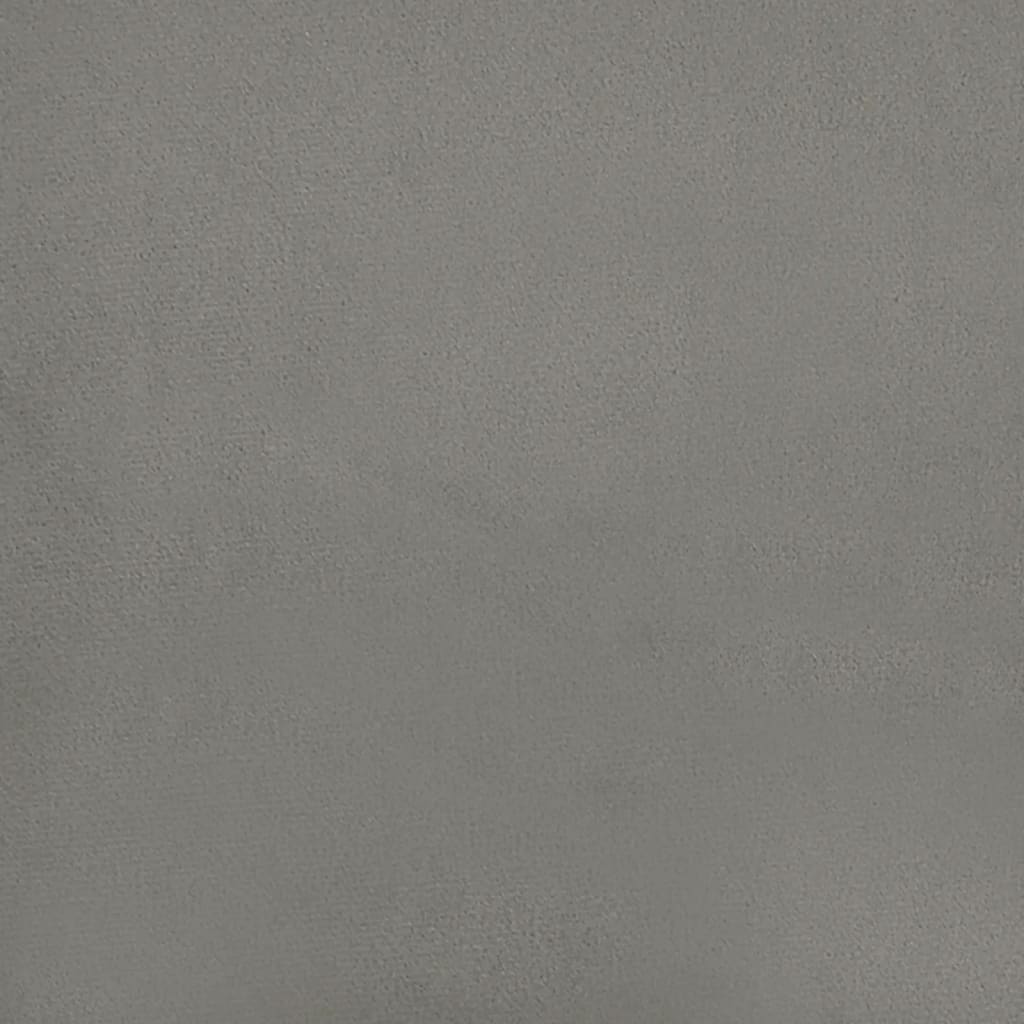 Pocket spring mattress light grey 100x210x20 cm velvet