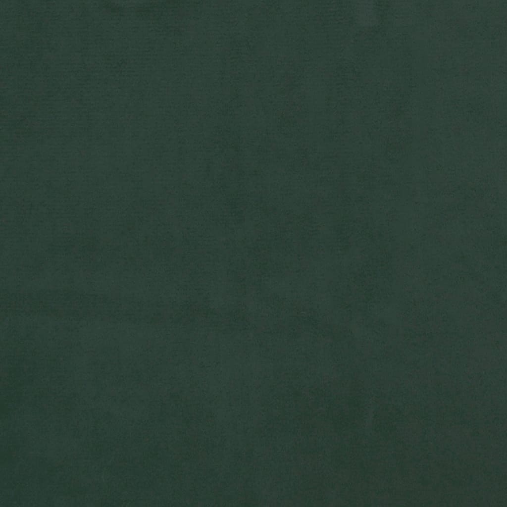 Pocket spring mattress dark green 100x210x20 cm velvet