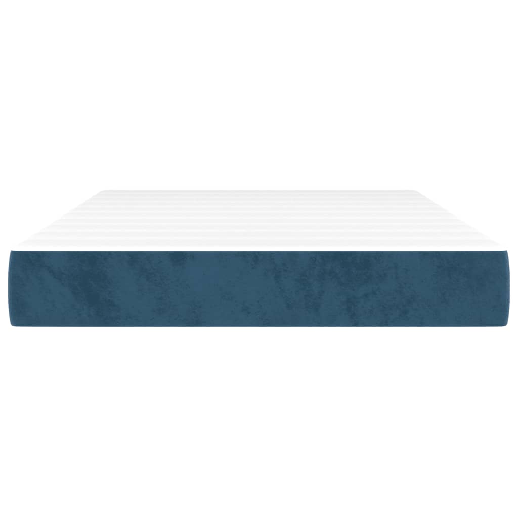 Pocket Spring Mattress Dark Blue 120x210x20 cm Velvet