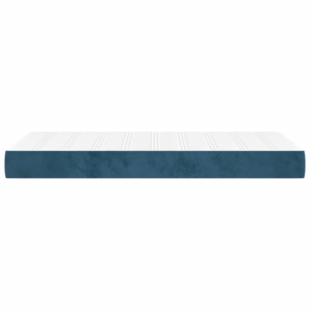 Pocket Spring Mattress Dark Blue 120x210x20 cm Velvet